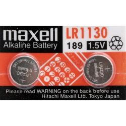 Батерия Maxell бутонна алкална батерия LR-1130, 2 броя в опаковка, 1.55V