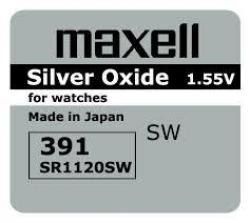 Батерия Бутонна батерия сребърна MAXELL SR-1120 SW -381-391-  AG8   1.55V