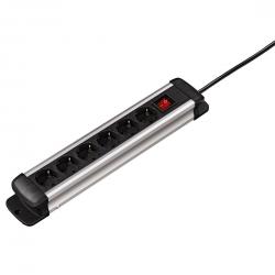 Razklonitel-HAMA-47856-aluminiev-sys-zashtita-Pro-S-60S-6-gnezda-1.5m-kabel