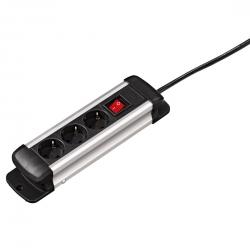 Razklonitel-HAMA-47855-aluminiev-sys-zashtita-Pro-S-30S-3-gnezda-1.5m-kabel