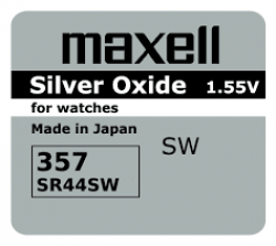 Батерия Бутонна батерия сребърна MAXELL SR-44 SW-357-   1.55V