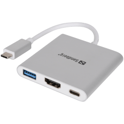 Кабел/адаптер SANDBERG SNB-136-00 :: Докинг станция USB-C към HDMI + USB