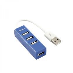 USB Хъб SBOX H-204BL :: USB 2.0 хъб, 4 порта, син