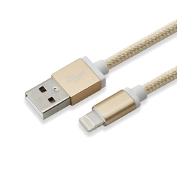 Кабел/адаптер SBOX IPH7-G :: Кабел за данни USB към Lightning, 1.5 м, златист