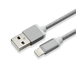 Кабел/адаптер SBOX IPH7-GR :: Кабел за данни USB към Lightning, 1.5 м, сив