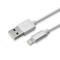 Кабел/адаптер SBOX IPH7-S :: Кабел за данни USB към Lightning, 1.5 м, сребрист