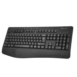 Клавиатура Delux K6060G безжична мултимедийна US Layout