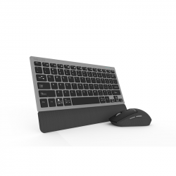 Клавиатура Безжичен/Bluetooth комплект клавиатура и мишка Delux K3300D+M520DB черен
