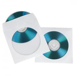 Продукт Хартиени пликчета 1 бр. CD-та, 50 бр в пакет HAMA, бял