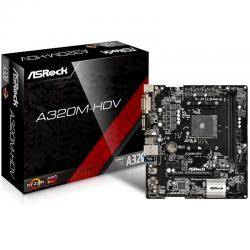 ASROCK-Main-Board-Desktop-AM4-A320-2xDDR4-1xPCI-E-x1-1xPCI-E-x16-Micro-ATX
