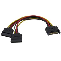 Кабел/адаптер VCom разклонител SATA Power splitter 15-pin M - 2xFemale - CE360-0.15m на най-ниска цени