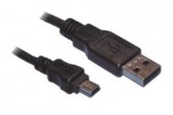 Кабел/адаптер USB2.0 Hi-Speed Кабел, USB A male - USB Mini B (5-pin) male, black - 1.8m