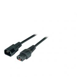 Кабел/адаптер Захранващ кабел С14 - С13, черен цвят, със заключване, черен цвят - 2 метра