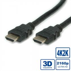 Кабел/адаптер VALUE 11.99.5680 :: Ultra HD 4К HDMI кабел + Ethernet, M-M, 1.0 м