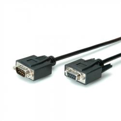 Кабел/адаптер VALUE 11.99.6210 :: RS-232 сериен кабел D9 M-F, 1.0 м, 9 проводника, удължителен