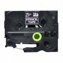 Касета за етикетен принтер Brother STE-141 Black Stamp Stencil Cassette Tape 18mm x 3m