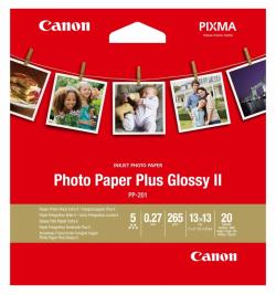 Хартия за принтер Canon Plus Glossy II PP-201, 5x5", 20 sheets