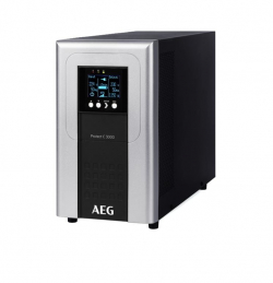 Непрекъсваемо захранване (UPS) UPS AEG Protect C. 3000VA/ 2700W, Online, Tower ТЗИ, 5 / 12 min, LCD