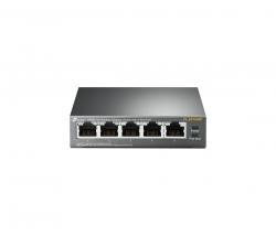 Комутатор/Суич Switch TP-LINK TL-SF1005P, 5-порта 10-100M, 4 x PoE, неуправляем, метален