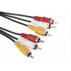 Кабел/адаптер VCom кабел RCA 3x M - RCA 3x M - CV033-1.8m