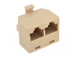 Розетка VCom съединител LAN Coupler 1 Male - 2 Female - CT253