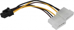 Кабел/адаптер Makki Адаптер Adapter 2xMolex to 6pin PCI-E VGA - MAKKI-CE313-0.15m