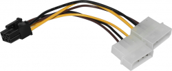 Makki Адаптер Adapter 2xMolex to 6pin PCI-E VGA - MAKKI-CE313-0.15m