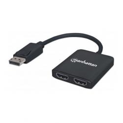 Кабел/адаптер MANHATTAN 152716 :: MST видео сплитер, DisplayPort към 2 x HDMI, 4K UHD на най-ниска цени