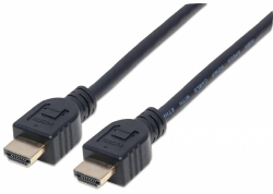 Кабел/адаптер MANHATTAN 353946 :: HDMI кабел с Ethernet за монтаж в стена, CL3,3D, 4K, M-M, 3.0 m