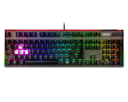 Клавиатура MSI VIGOR GK80, USB 2.0 - 2м, RGB LED, Red Cherry MX механични, Черен