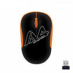 Мишка Оптична мишка A4tech G3-300N V-Track, USB, Черен-Оранжев