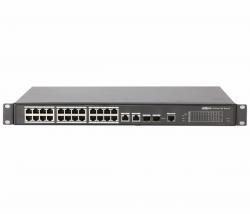 Комутатор/Суич Dahua PFS4226-24ET-240, 24FE PoE+2GE SFP(combo), Hi-PoE, Web, 240W