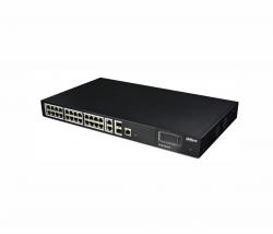 Комутатор/Суич Комутатор Dahua PFS4228-24P-370, 24FE PoE+2GE SFP, Web управляем, 370W