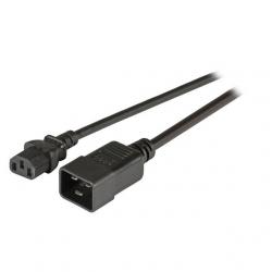 Кабел/адаптер Захранващ удължителен кабел C20 Male - C13 Female, черен Изберете дължина 1.8 метра
