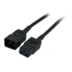 Кабел/адаптер Захранващ кабел С20 мъжки - С19 женски, черен : Дължина на кабела - 1.8м