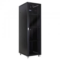Шкаф за мрежово оборудване, 42U, 600x800 мм, черен