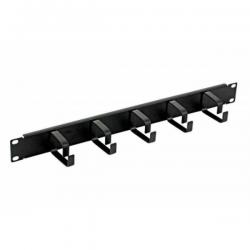 Аранжиращ панел с 5 скоби, метален, черен