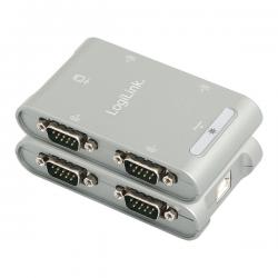 Кабел/адаптер USB to 4xSERIAL DB9M converter, Logilink AU0032