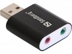 Кабел/адаптер SANDBERG SNB-133-33 :: Hi-Speed USB 2.0 звукова карта