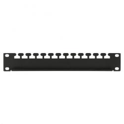 Аранжиращ панел MIRSAN MR.TUP60.01 :: Кабелен органайзер, 1U, 19" сървърен шкаф, D=600