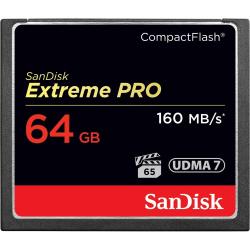 SD/флаш карта SANDISK Extreme PRO, CompactFlash, 64GB, VPG 65, 160 Mb-s