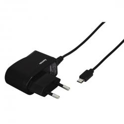Принадлежност за смартфон Зарядно HAMA 220V, micro USB, 1 A, с кабел, Черен