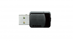 Мрежова карта/адаптер Безжичен адаптер D-Link DWA-171, Dual band, AC600 MU-MIMO, 2.4GHz, USB 2.0, Черен