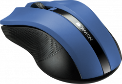Мишка CANYON MW-5 2.4GHz wireless Optical Mouse with 4 buttons, DPI 800-1200-1600, Blue, 122*69*40mm, 0.067kg