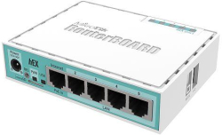 Рутер/Маршрутизатор MiKrotik RB750GR3 HEX, 5 x 10-100-1000 Mbps, PoE, Бял