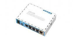 Безжично у-во Безжичен Access point MiKrotik HAP RB951UI-2ND, 5 x 10-100 Mbps, PoE, Бял