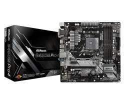 ASROCK-B450-PRO4-AM4-B450-4xDDR4-PCIe-3.0-x16-PCIe-2.0-x1-M.2-4-SATA3-mATX