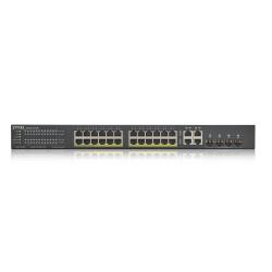 Комутатор/Суич ZYXEL GS1920-24HPV2, 24 портов Gigabit Smart-Managed PoE, за монтаж в шкаф