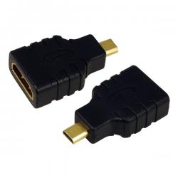 Кабел/адаптер Adapter HDMI F - HDMI Micro M, Logilink AH0010