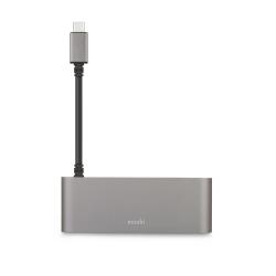 Кабел/адаптер Moshi USB-C Multimedia Adapter, HDMI, Dual USB 3.0, SD Card, Gray